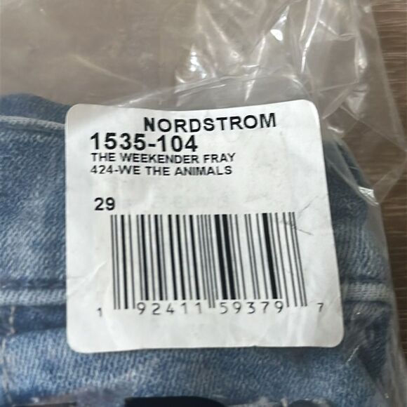 MOTHER The Weekender Fray in‎ We The Animals Size 29 NWT in packaging - Picture 5 of 5